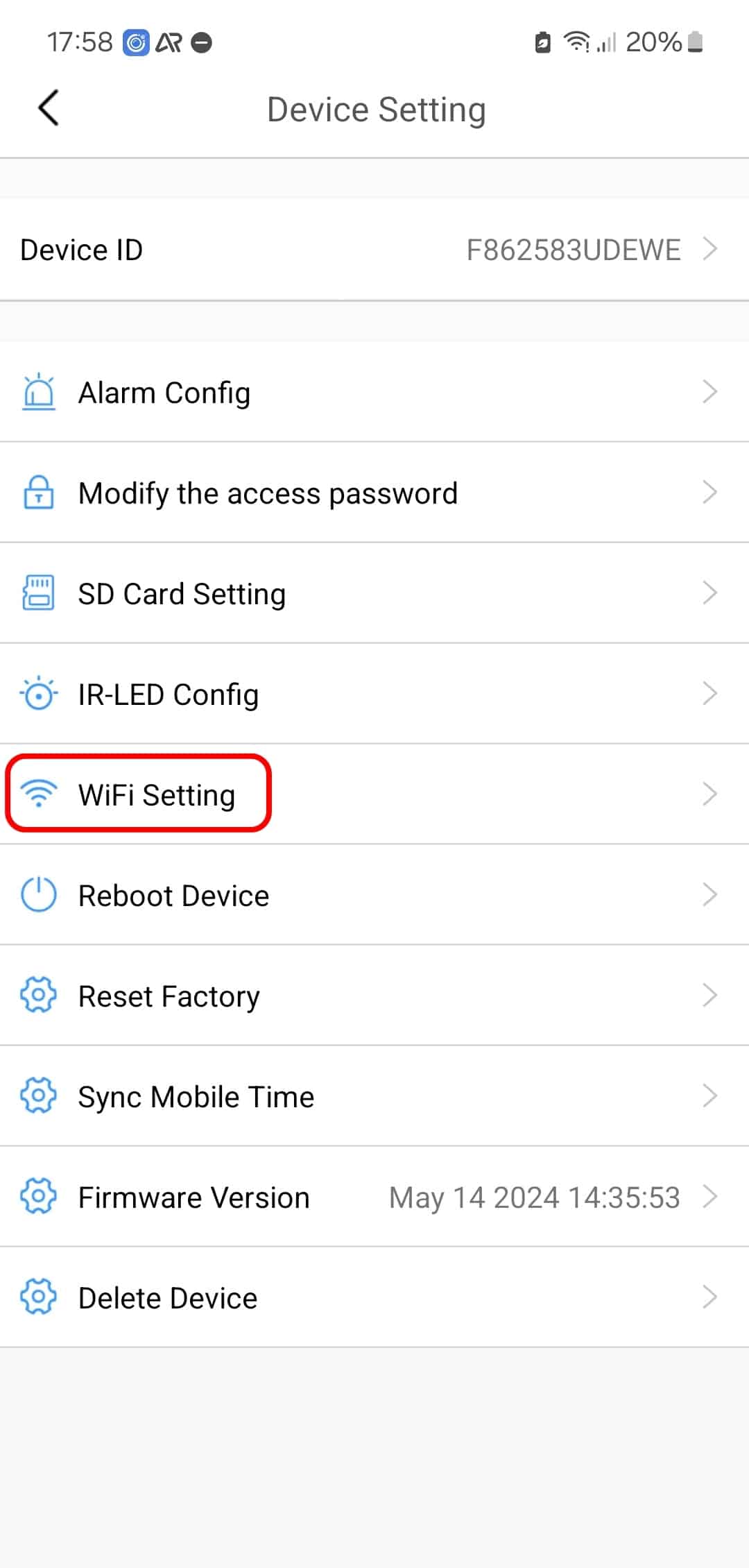 Wifi Setting LookCam K5